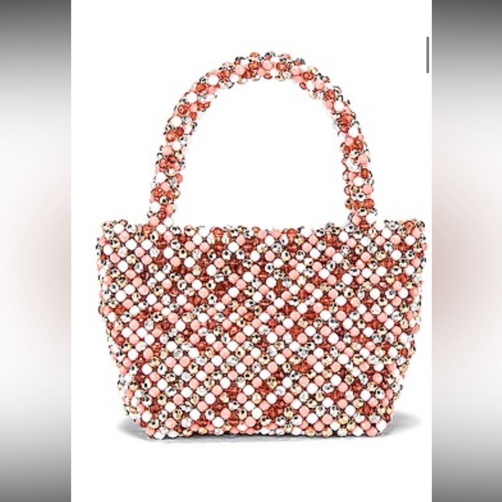 Loeffler Randall Pink and White Beaded Mini Bag